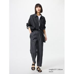 Uniqlo Cotton Relaxed Ankle Pants | Denim