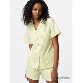 Uniqlo AIRism Cotton Pajamas | Short Sleeve | Flower