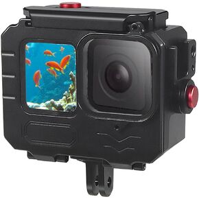 80M/262FT Waterproof Aluminum Case for Gopro Hero12 Black/Hero11 Black/Hero10 Black/Hero9 Black,Multi-Functional 1/4 and 3/8" Extension Hole, Underwater Diving Housing Shell for Gopro
