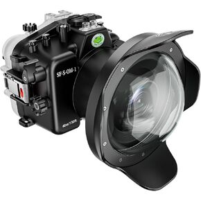 Underwater Waterproof Case for Olympus OM-1 Camera, IPX8 132ft/40m Diving Case with Anti-Glare Glass and Full (OM-1 12-100MM WA005-A)