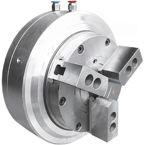 Pneumatic Lathe Chuck 6 inch Hollow Pneumatic Lathe Chuck 3 Jaw Front Type, Four-Axis Five-Axis Chuck,Rotatable Machine Tool, Lathe Fixture