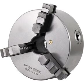 Chuck K11-125/130/160/200/250 (4.92/5.12/6.3/7.87/9.84ft) 3Jaw Self-Centering Lathe Manual Chuck For Mechanical Lathe(K11-200)