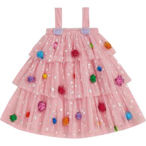 Toddler Tulle Dress Fourth of July Outfit Birthday Princess Party Baby Girls Summer Causal Tutu Dresses