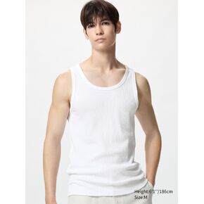Uniqlo جاف اللون مضلعة الخزان