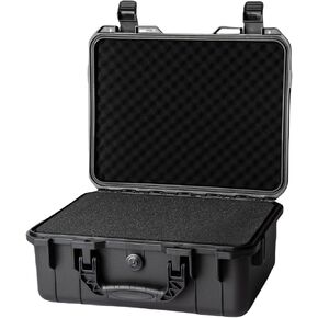 Hard case Waterproof Hard Case with DIY Customizable Foam Insert Portable Protective Case with Knife for Camera Drones Equipments Tools Test Instruments 16.9''x13.7''x7.1''