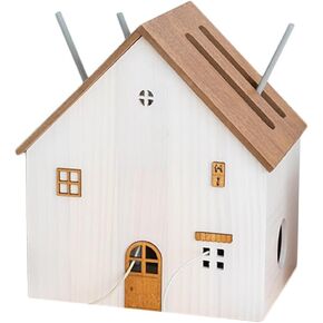 WiFi Router Storage Box, Desktop Wooden Router Shelf, Cable Management Hider Organizer