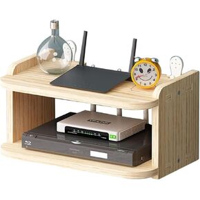 WiFi Router Storage Box Router Fences Router Storage Box Top Wall Mounted Router Storage Shelf Home and Office WiFi Router Cable Box(29x19x16cm)