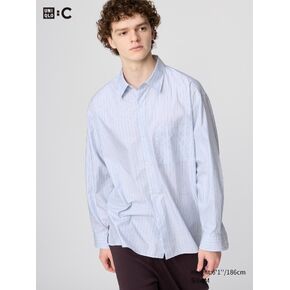 Uniqlo Broadcloth Oversized Shirt | Striped