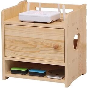 WiFi Router Storage Box Solid Wood Wireless Router Storage Box WiFi Light Cat Tv Set Top Box Rack