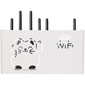 صندوق مثبت على الحائط لتخزين أجهزة التوجيه wifi ، منظم جهاز توجيه WiFi المنزلي البلاستيكي ، حل تخزين wifi لترتيب جهاز التوجيه ، وحدة تخزين جهاز التوجيه ، R
