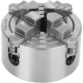 K72-80 4 Jaw Independent Lathe Chuck Strong Clamping Force with Cast Iron Seat Workholding Tool 80mm Metal Lathe Chuck clamp