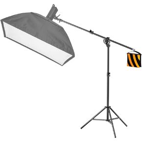 Emart 2 in 1 Flight Stand Photography ، وقف Tripod ثقيل 13 قدمًا مع ذراع طفرة 6.2 قدم وعلم رملي فارغ لضوء الفيديو ، وعاكس ، و Softbox لتصوير فيديو صور الاستوديو