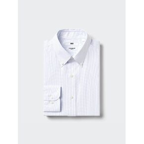 Uniqlo Super Non-Iron Slim Shirt | Button Down Collar | Striped
