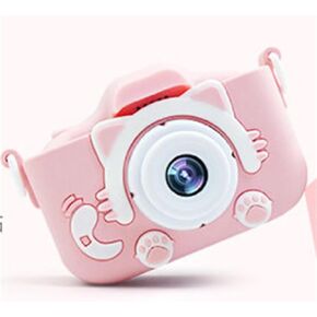 Kids Camera Cute and Funny, Kid Digital Camera 2400W Pixel, 2.0 Inch HD Screen Front and Rear Dual HD Cameras, for 3-8 Year Old Boy Girl Birthday Gift,C