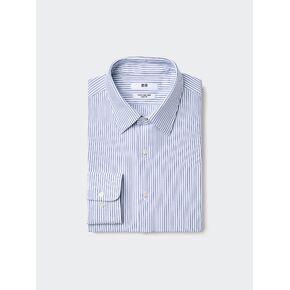 Uniqlo Super غير الحديد Jersey Slim Shirt | مخطط