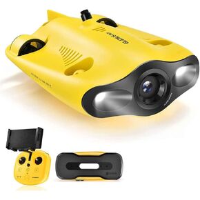Underwater Drone Underwater Omnidirectional Movement 4K UHD Camera VR Headset Real-Time Control LED True 360° Ultra Wide Angle Posture Lock Slow Motion Image Stabilization (100m Dive)