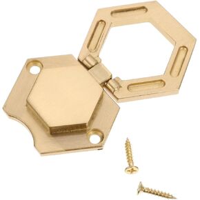 Chinese Style Pull Handles,Vintage Drawer Handles,1set Chinese Copper Handle Drawer Pull Ring Hexagon Door Handles Drawer Ring Gold Door Handles Gold