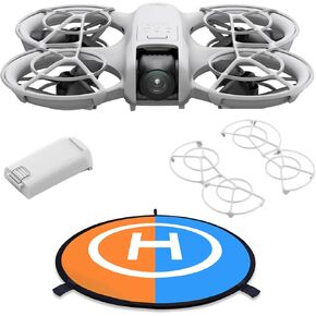DJI Neo Palm Sized Lightweight Drone with Six Intelligent Shooting Modes with 30" Double-Sided Drone Landing Pad with Carrying Case Bundle (2 Items)