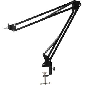 Microscop Flexible Stand, 360°Adjustable Arm, 42mm LensSet, Foldable Bracket, Metal Structure, Stable Clamping, Long Work Distance, for Monocular Microscope, Camera