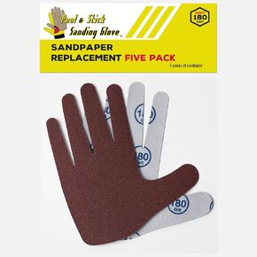 Sandpaper Replacement Five Pack - RIGHT HAND 180 Grit