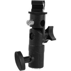 Gadpiparty Flash Light Bracket Umbrella Mount Holder Multipurpose Flash Stand for 1/4 3/8 Socket Anodized Aluminum Metal