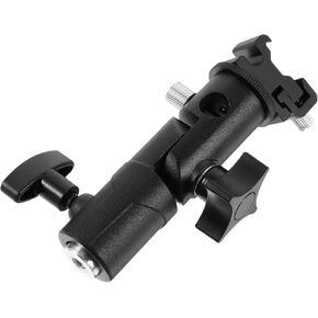 Professional Photography Flash Stand Umbrella Bracket Softbox Mount 180° Vertical 360° Horizontal Adjustment Metal Flash Lamp Holder