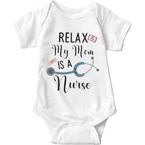 My Mom Is A Nurse Baby Girls Boys Bodysuit Newborn onesie Short Sleeve Infant Romper onepieceoutfit 0-24 Months