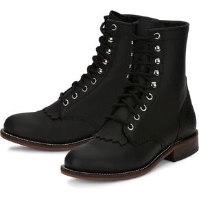 Justin Mckean 7" Lace-Up Roper Women's Western Boot, Durable Leather, Casual Style, Comfortable Footwear in Saudi Arabia