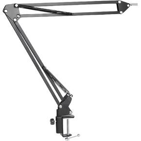Microscope Articulating Arm Stand, 360° Rotation Flexible Adjustable Universal Telescopic Microscope Mount with Clamp for Industrial Cameras Stereo Microscopes, 27.56'' Height