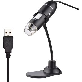 Andoer 1000X USB Handheld Digital Electronic Microscope Portable Mini Magnifier with Stand for Laptop Desktop Plant Observation Industrial Testing Circuit Board Detection