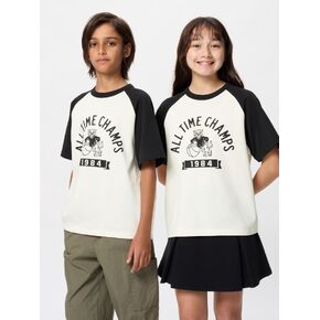 Uniqlo AIRism Cotton Graphic T-Shirt | Raglan Sleeve