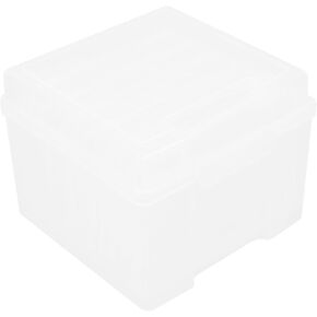 DOITOOL 1Set Photo Storage Box Transparent Organizing Case for Photographs Postcards Cards with Durable Latch Practical Design for Storage
