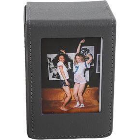 Jactse Photo Case ، علبة حامل الصورة مناسبة لصور فيلم SQ 3 بوصة بوصة تخزين بطاقة تخزين صور مربع جلدية ، وتخزين ، وجذب العيون ، وزينة صغيرة مريحة