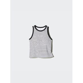 Uniqlo Ribbed Cropped Bra Top | Striped