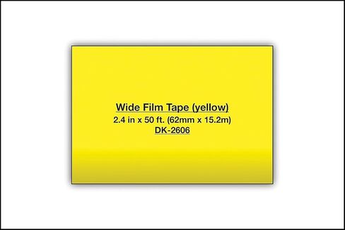 Brother DK2606 شريط ملصق فيلم مستمر ، 2-3/7 بوصة × 50 قدم ، أصفر in Saudi Arabia