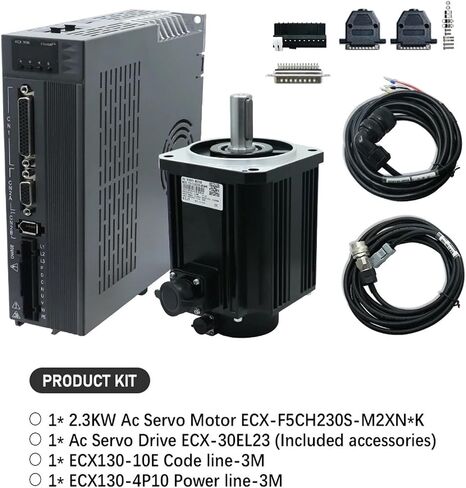 2.3kw Servo Motor Kit 14.6N 1500rpm 220V 17bit Absolute Encoder Servo Motor+ECX-30EL23 Driver for Computerized Numerical Control Engraver in Saudi Arabia
