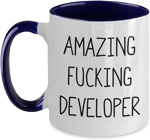 Developer Amazing Funny Two Tone Coffee Mug Birthday Unique Gift for Friends Coworkers Family in Saudi Arabia