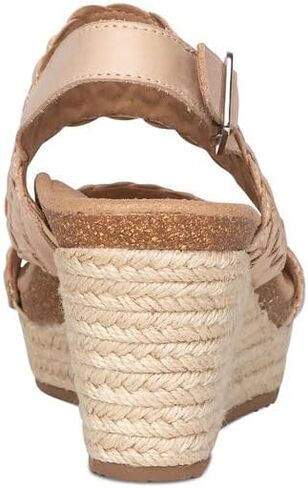 Aetrex Women's Summer Orthopedic Woven Quarter Strap Wedge Sandals - Arch Support Jute Wrapped Platform Wedge Sandals in Saudi Arabia