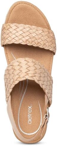 Aetrex Women's Summer Orthopedic Woven Quarter Strap Wedge Sandals - Arch Support Jute Wrapped Platform Wedge Sandals in Saudi Arabia