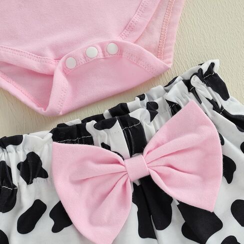 Newborn Baby Girl Summer Outfits Cute Bear Ruffle Sleeveless Romper Bodysuit Jumpsuit Tops Shorts Set 2Pcs Clothes in Kuwait