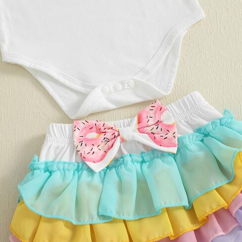 Baby Girl Half Birthday Outfit Half Way to One Birthday Romper Bodysuit Tutu Skirt Leg Warmers Set in Saudi Arabia