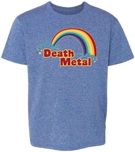 Pop Threads Death Metal Retro Rainbow 70s 80s Sarcastic Baby Toddler Kids Girl Boy T-Shirt in Saudi Arabia