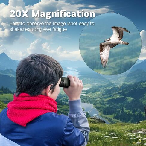 20x25 Compact Binoculars for Adults & Kids – High-Powered, Wide Eyepiece, Waterproof Binoculars with Low Light Vision – Perfect for Bird Watching, Outdoor Hunting, and Sightseeing (Green) in Saudi Arabia