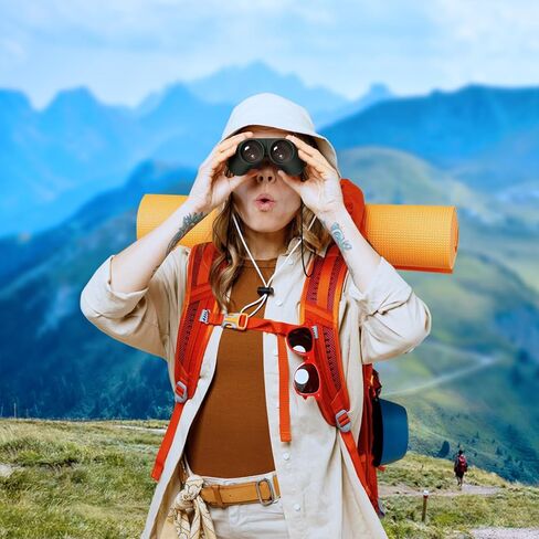 20x25 Compact Binoculars for Adults & Kids – High-Powered, Wide Eyepiece, Waterproof Binoculars with Low Light Vision – Perfect for Bird Watching, Outdoor Hunting, and Sightseeing (Green) in Saudi Arabia