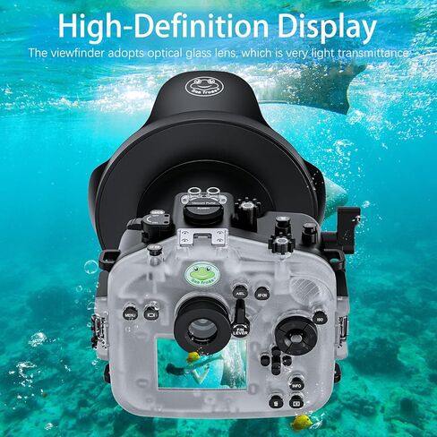 حالة مقاومة للماء تحت الماء لكاميرا Olympus OM-1 ، علبة الغوص IPX8 132 قدمًا/40 مترًا مع زجاج مضاد للوجود وكامل (OM-1 12-100MM WA005-A) in Kuwait