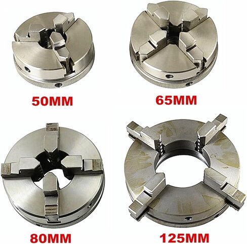 Drill Chuck 3 4 Jaws CNC Lathe Chuck 50mm 65mm 80mm 90mm 125mm Manual Chuck Self-Centering Metal Lathe Tools(65mm 4jaw Chuck) in Saudi Arabia