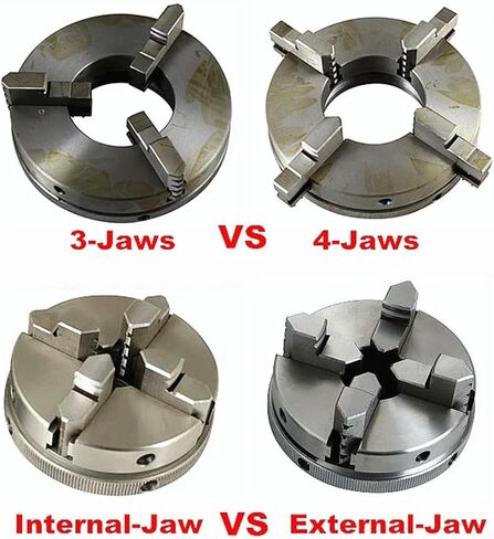 Drill Chuck 3 4 Jaws CNC Lathe Chuck 50mm 65mm 80mm 90mm 125mm Manual Chuck Self-Centering Metal Lathe Tools(65mm 4jaw Chuck) in Saudi Arabia