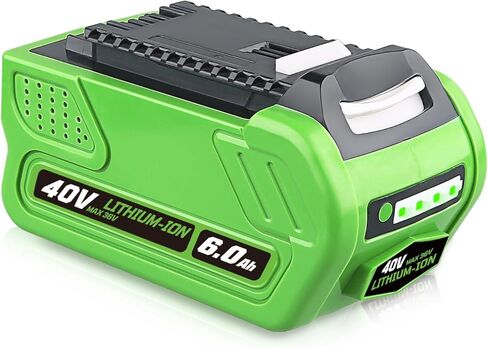 6.0Ah Li-ion Battery Replacement for Greenworks Battery 40V Tools 29462 29252 20202 22262 25312 25322 20642 22272 27062 21242 Compatible with Greenworks 40V Battery for Power Tools in Kuwait