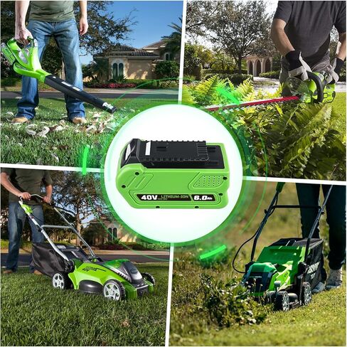 6.0AH LI-ion بطارية استبدال بطارية Greenworks 40 فولت أدوات 29462 29252 20202 22262 25312 25322 20642 22272 27062 21242 متوافق مع بطارية Greenworks 40V لأدوات الطاقة in Saudi Arabia