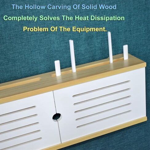 Router Shelf Wall Mount WiFi Router Storage Box, WiFi Box Hider Decorative for Home | Modern Design Wireless Router Storage Box | Wall Hanging Box Shelves for Router Organizer (C 60x21x12cm) in Saudi Arabia